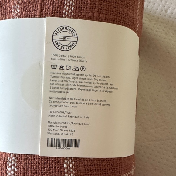 Woven Throw Blanket - Cozy Brown - Picture 4 of 5